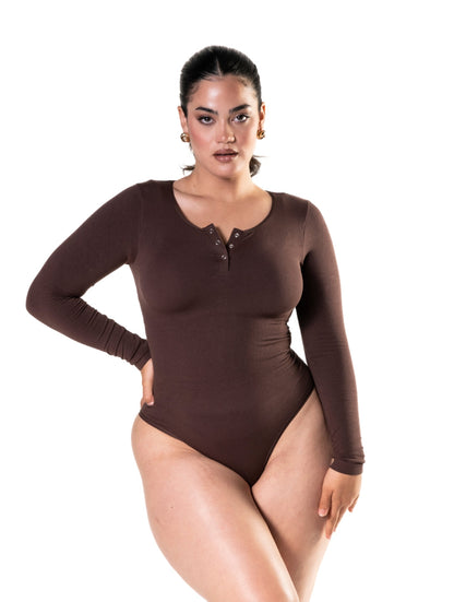 Body tipo tanga de manga larga sin costuras